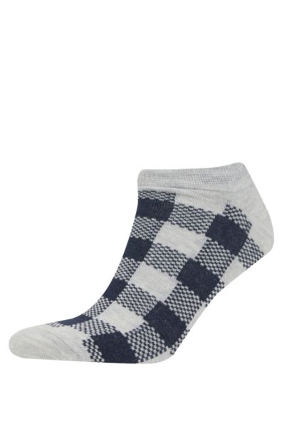 Man Striped 5 Piece Cotton Booties Socks