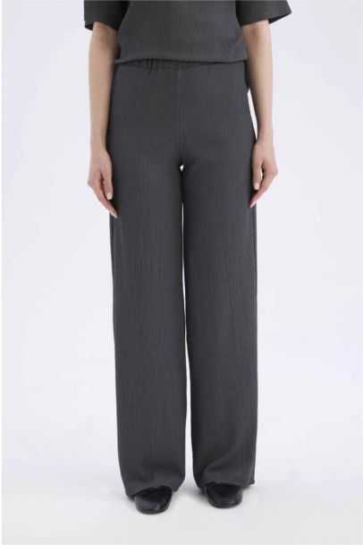 Straight Fit Regular Hem Trousers