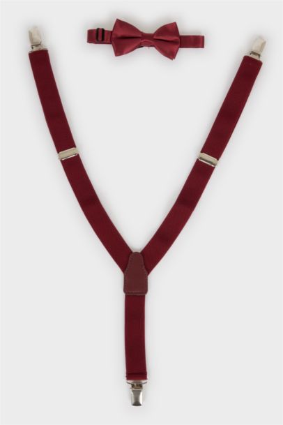 Pamuklu 2'li Takım Pantolon Askısı Papyon Erkek Çocuk