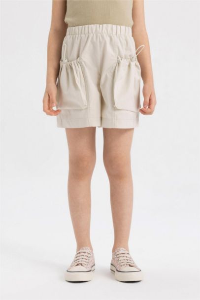 Girl Cotton Pocket Shorts