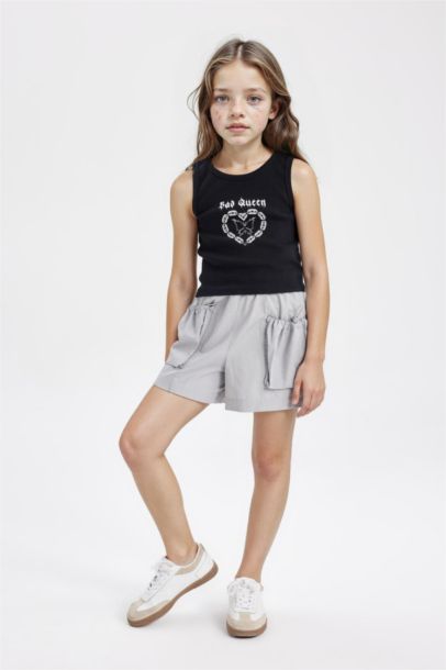 Girl Cotton Pocket Shorts
