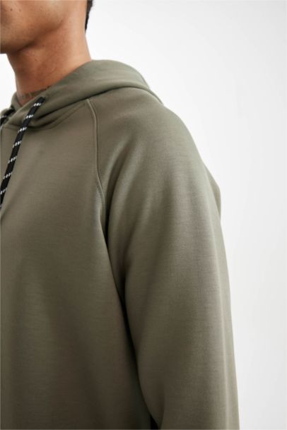 سويت شيرت رياضي قصة عادية قماش سكوبا من DeFactoFit