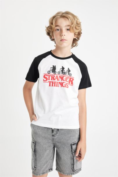Stranger Things Bisiklet Yaka Kısa Kollu Tişört Erkek Çocuk