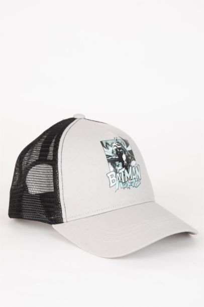 Boy Gabardine Printed Batman Licence Hat