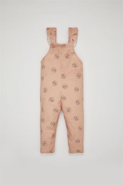 Baby Girl Floral Gabardine Jumpsuit