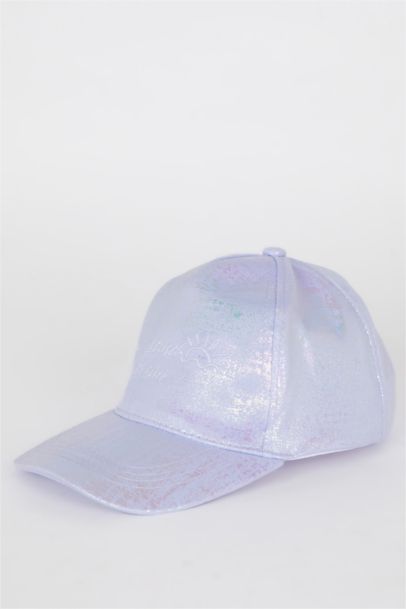 Girl Embroidered Glitter Fabric Cap