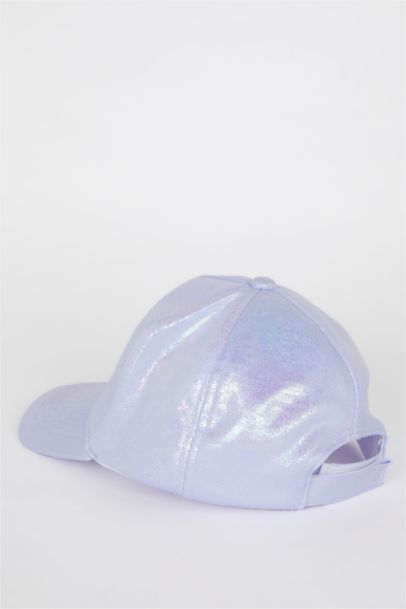 Girl Embroidered Glitter Fabric Cap