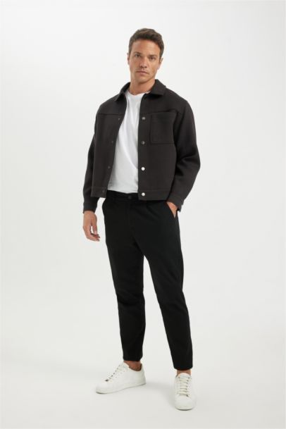 Relax Fit Polo Collar Lined Jacket