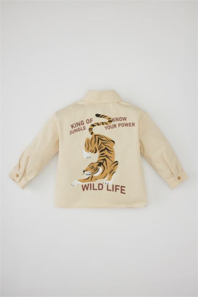 Baby Boy Gabardine Long Sleeve Shirt