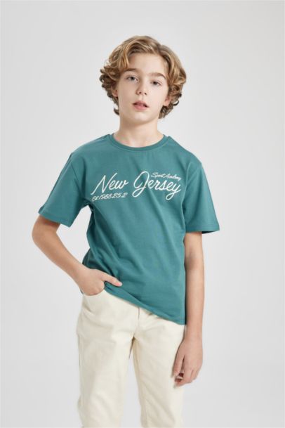 Boy Crew Neck Printed Short Sleeve T-Shirt