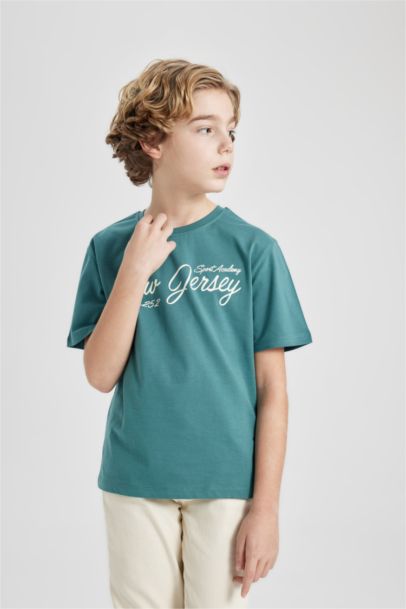 Boy Crew Neck Printed Short Sleeve T-Shirt