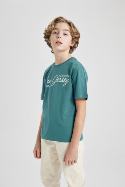 Boy Crew Neck Printed Short Sleeve T-Shirt