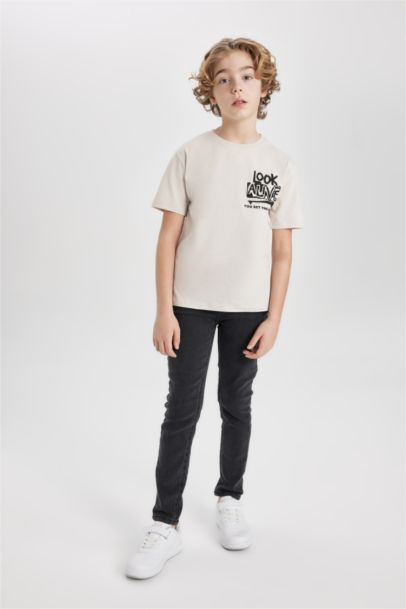 Boy Crew Neck Printed Short Sleeve T-Shirt