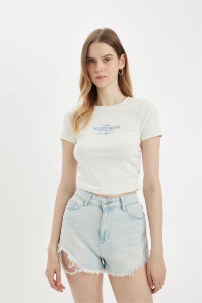 High Waist Denim Shorts