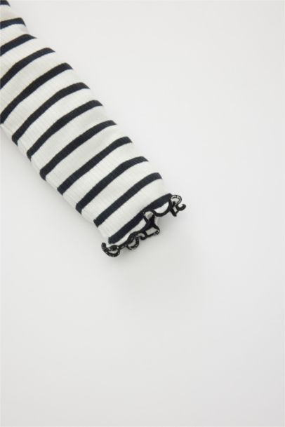 تيشيرت مخطط بناتي كم طويل قصة عادية