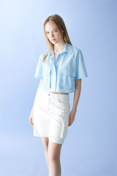 Chemise Oversize à manches courtess avec poches