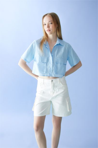 Chemise Oversize à manches courtess avec poches