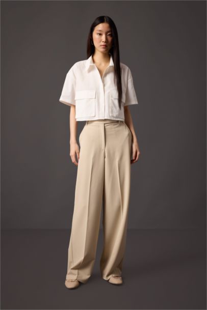 قميص نص ردن بوبلين اوفر سايز