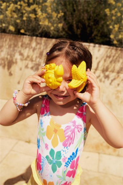 مايوه بناتي منقوش