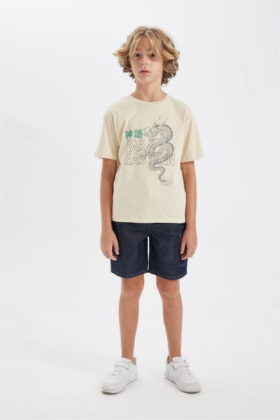 Boy Crew Neck Printed Short Sleeve T-Shirt