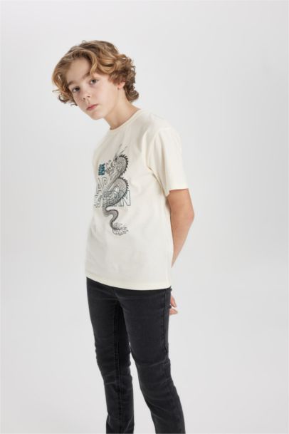 Boy Crew Neck Printed Short Sleeve T-Shirt