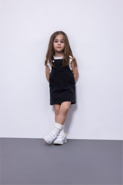 Baby Girl Strappy Denim Dress
