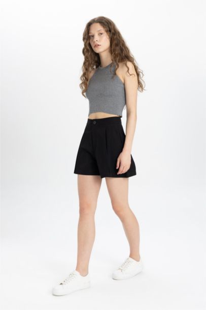 شورت قصة عادية بخصر عالي