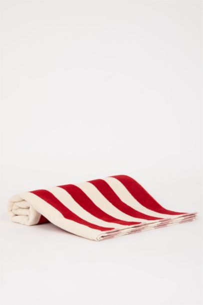 Serviette de plage rayée en coton pour femme