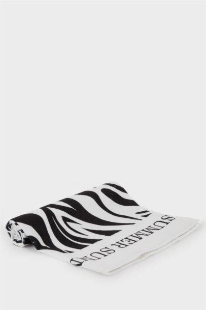 منشفة بحر نسائي زيبرا قطن