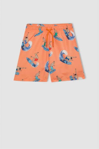 Boy Printed Short Sleeve T-Shirt Swim Shorts 2 Piece Set