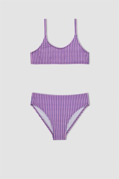 Girl Striped Bikini Set