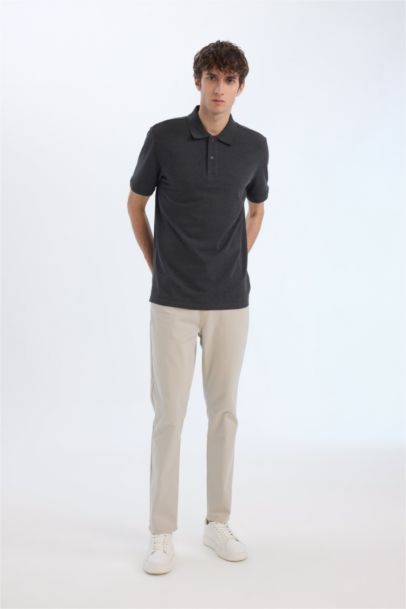 Regular Fit Polo Collar Pique Polo T-Shirt