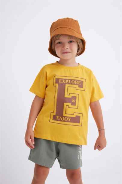 Baby Boy Regular Fit Slogan Printed T-Shirt