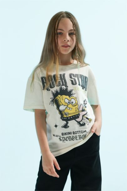 Girl SpongeBob Oversize Fit Short Sleeve T-Shirt