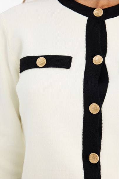 Regular Fit Crew Neck Knitwear Cardigan