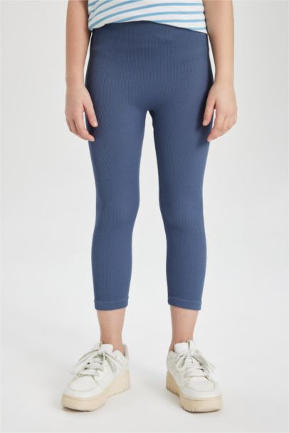 بنطلون ليجن بناتي ميدي نيلي فاتح