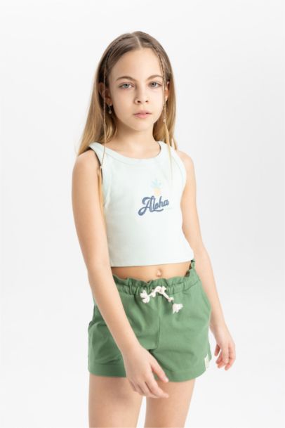 Girl Printed Crop Top