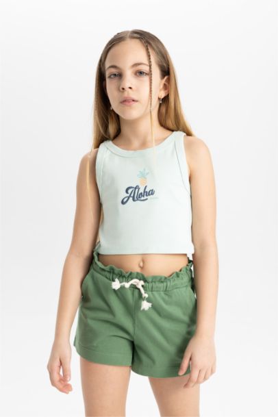 Girl Printed Crop Top