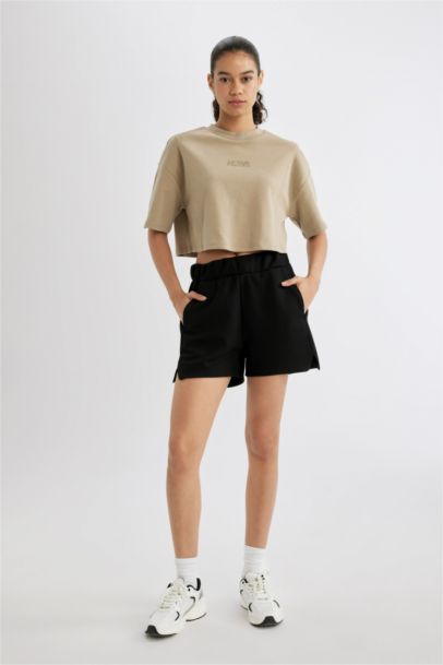 كروب توب رياضي قطن بطبعة شعار