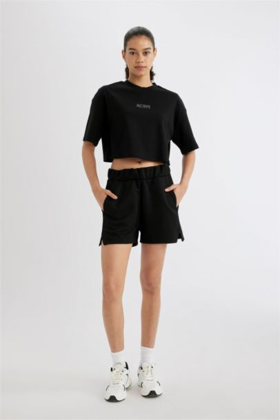 كروب توب رياضي قطن بطبعة شعار