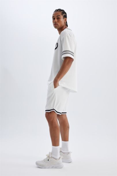 Standard Fit Printed Short Leg Heavy Fabric Shorts