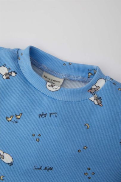 2 piece Regular Fit Crew Neck Animal Knitted Pyjamas