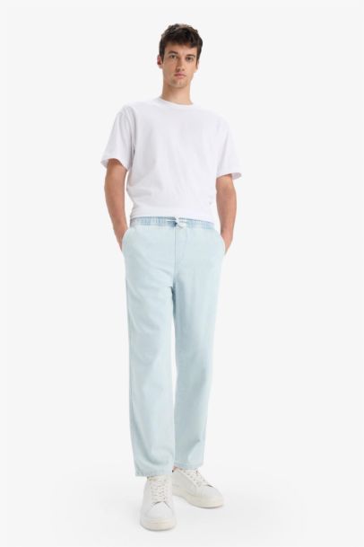 Cotton Normal Waist Wide Leg Summer Jeans