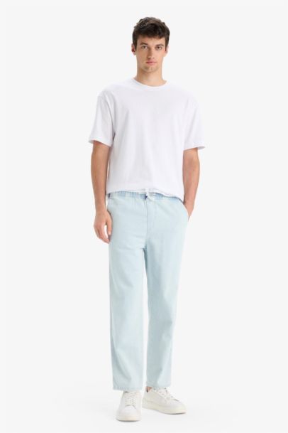 Cotton Normal Waist Wide Leg Summer Jeans