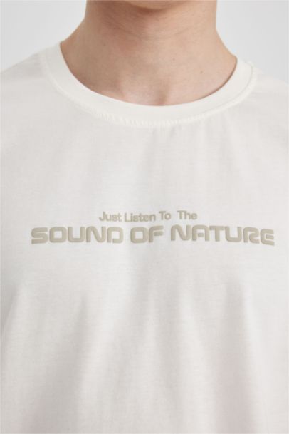 Regular Fit Crew Neck Printed Short Sleeve T-Shirt