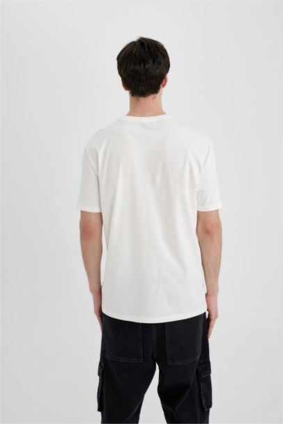 Regular Fit Crew Neck Printed Short Sleeve T-Shirt