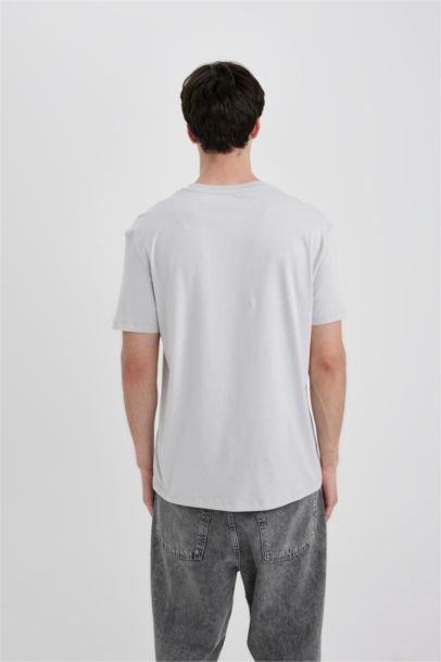 Regular Fit Crew Neck Printed Short Sleeve T-Shirt