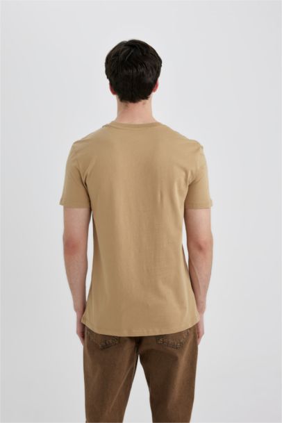 Slim Fit Crew Neck Printed Short Sleeve T-Shirt