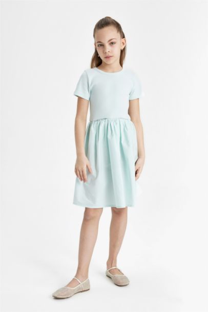 Girl Cotton Short Sleeve Dress