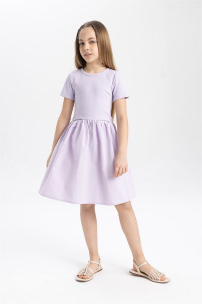 Girl Cotton Short Sleeve Dress